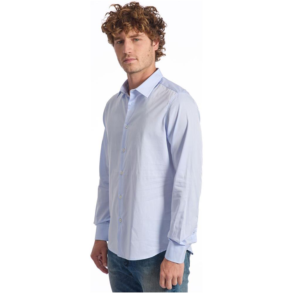 Baldinini Trend Light Blue Cotton Shirt Baldinini Trend