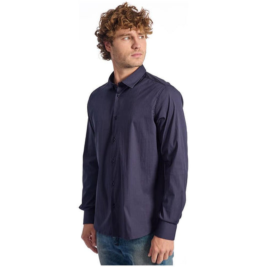 Baldinini Trend Blue Cotton Shirt Baldinini Trend