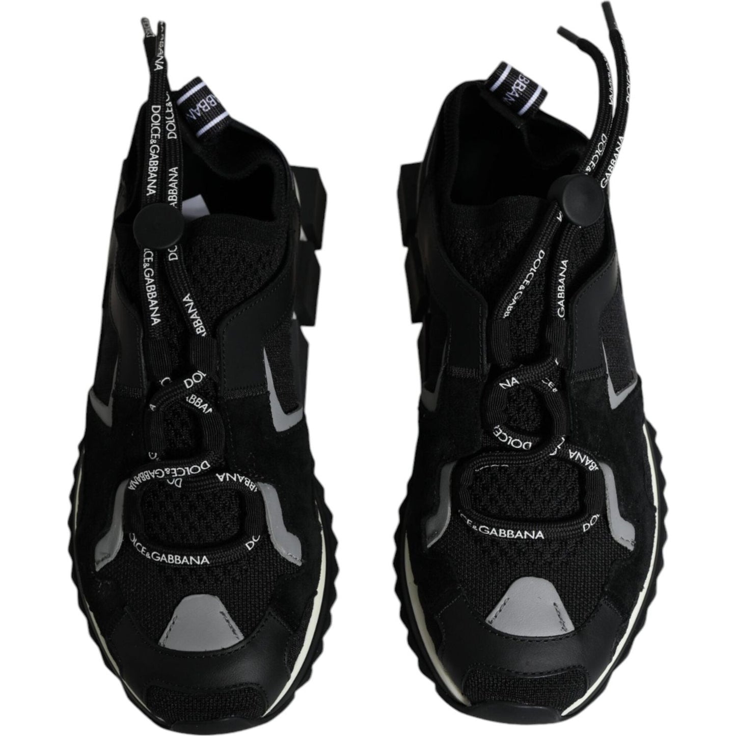 Dolce & Gabbana Black Mesh Sorrento Trekking Sneakers Shoes Dolce & Gabbana