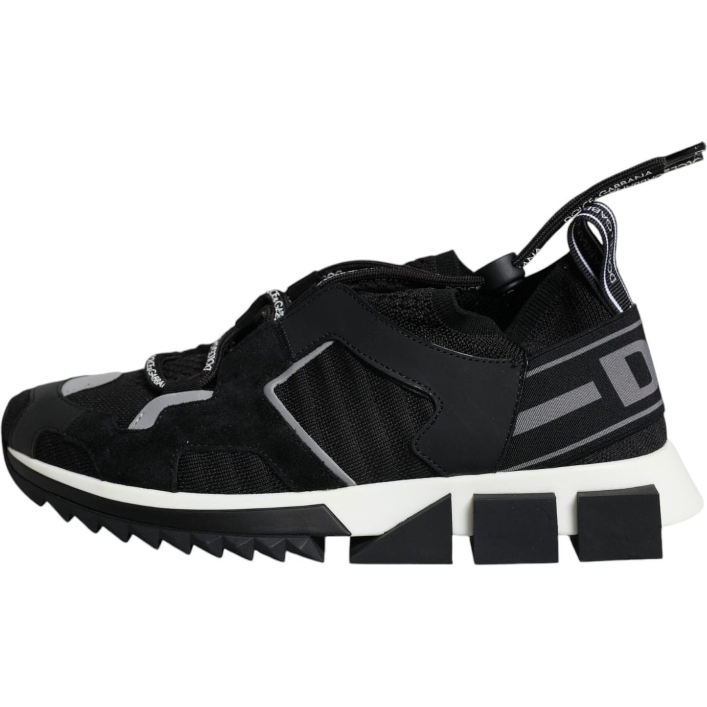 Dolce & Gabbana Black Mesh Sorrento Trekking Sneakers Shoes Dolce & Gabbana