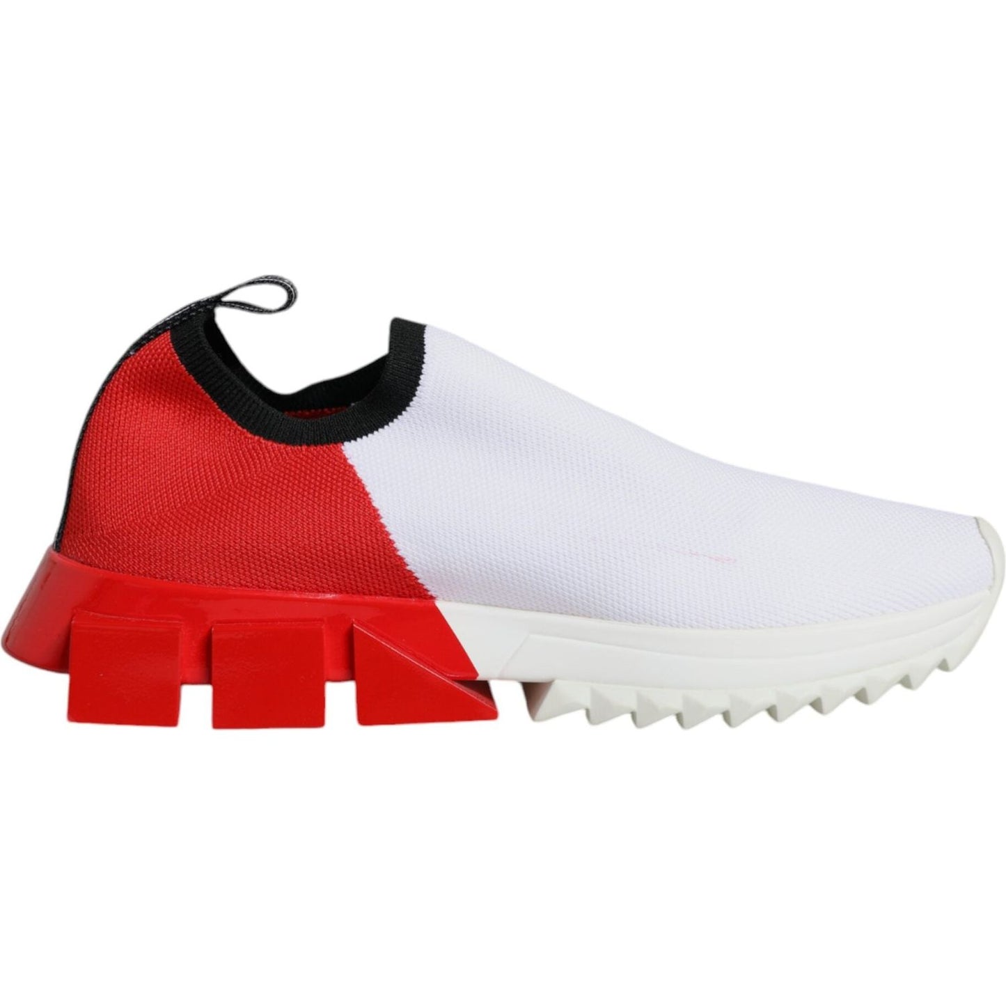 Dolce & Gabbana White Red Low Top Sorrento Men Sneakers Shoes Dolce & Gabbana