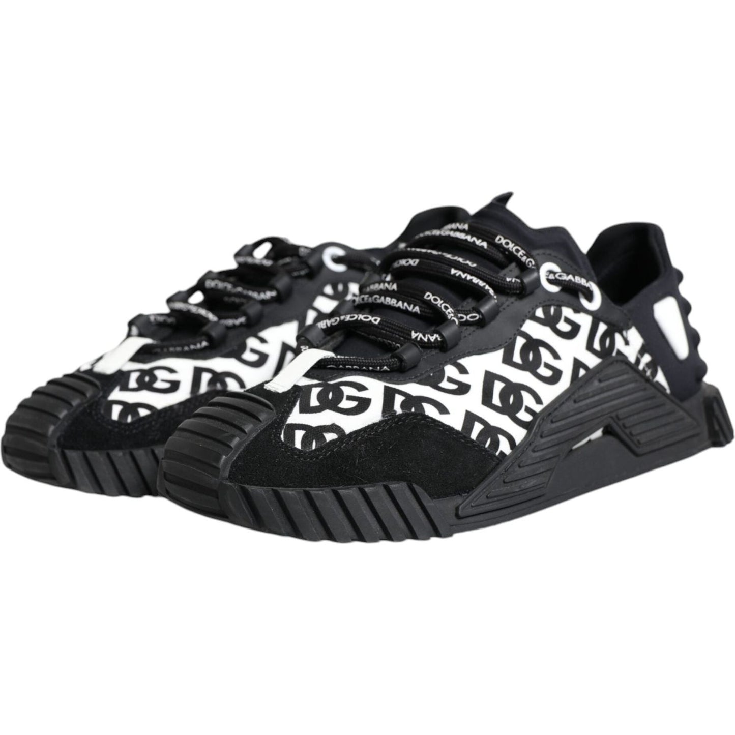 Dolce & Gabbana Black Logo Lace Up Low Top NS1 Sneakers Shoes Dolce & Gabbana