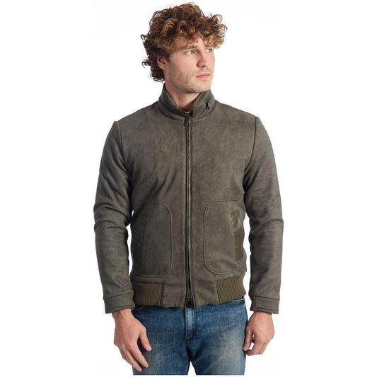 Roberto Pepe Luxury Green Ecomontone Men Jacket Roberto Pepe Luxury