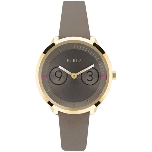 Furla Gray Leather Watch Furla