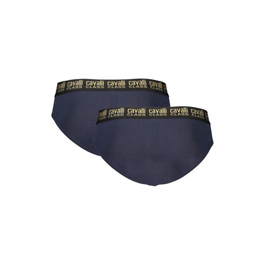 Cavalli Class Blue Cotton Underwear Cavalli Class