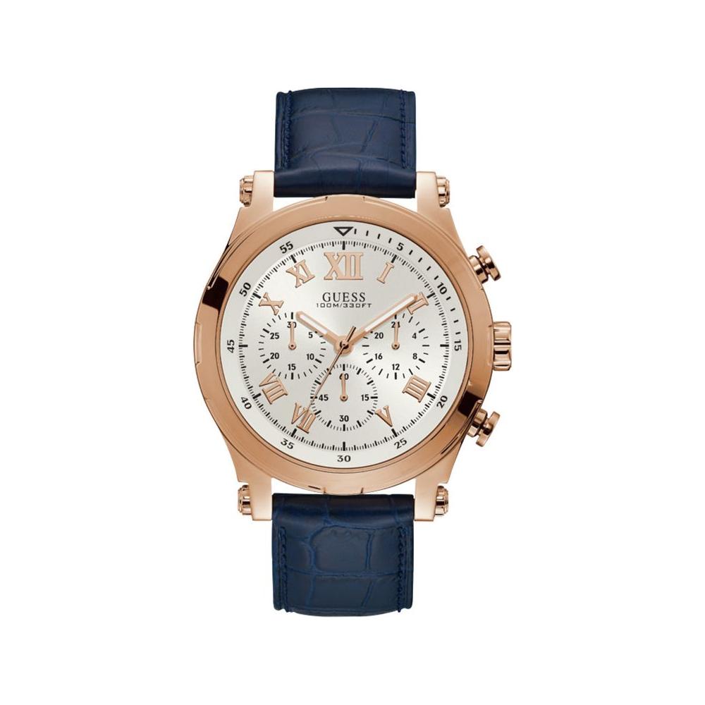 Guess Blue Leather Watch Guess Dark Slate Gray