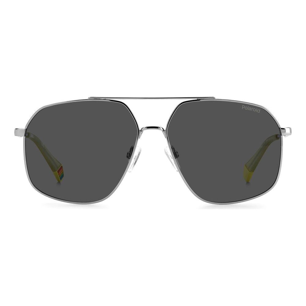 Polaroid Gray Stainless Steel Sunglasses Polaroid