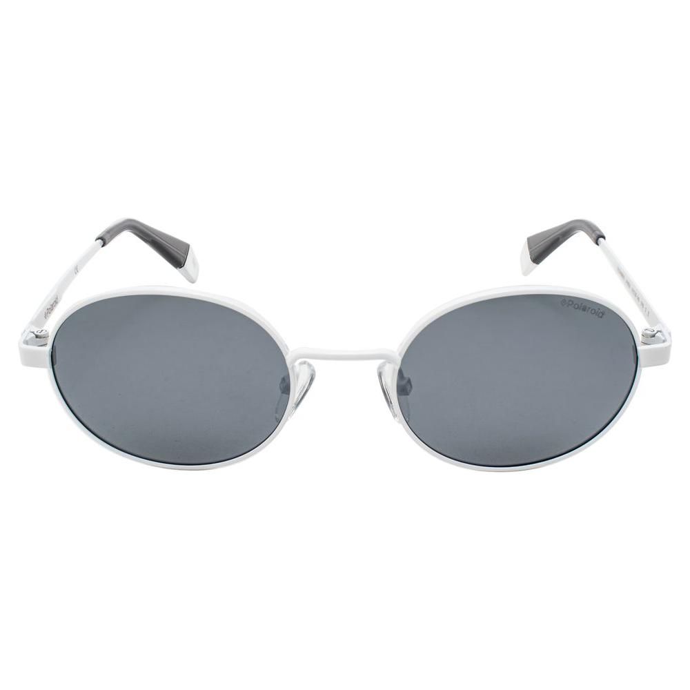 Polaroid White Metal Sunglasses Polaroid Slate Gray