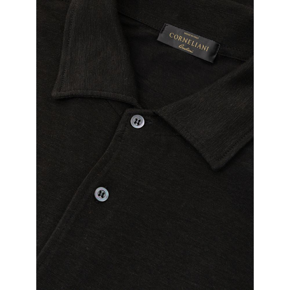 Corneliani Black Linen Shirt Corneliani