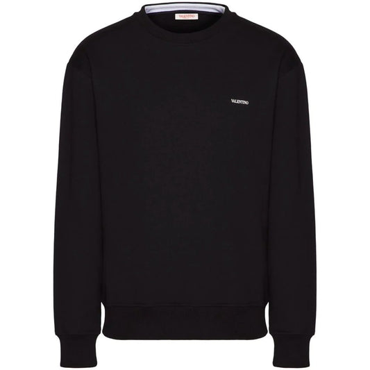 Valentino Black Cotton Sweater Valentino