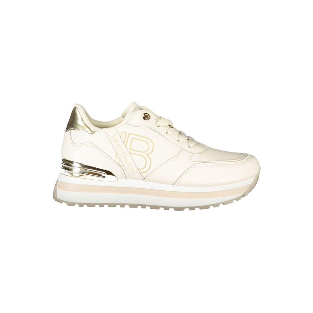 Laura Biagiotti Beige Polyester Sneaker Laura Biagiotti