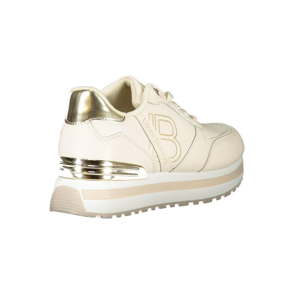 Laura Biagiotti Beige Polyester Sneaker Laura Biagiotti