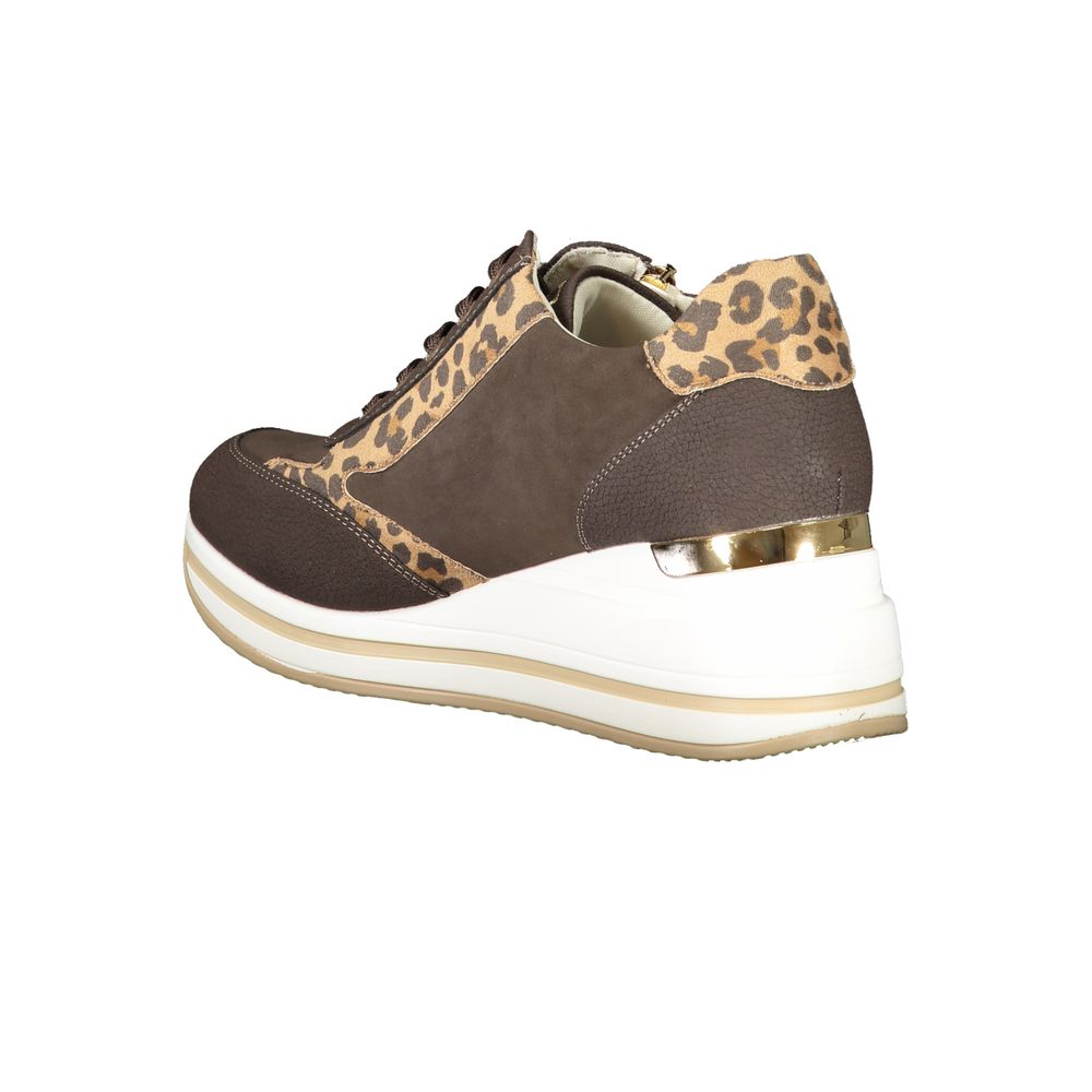 Laura Biagiotti Brown Polyester Sneaker Laura Biagiotti