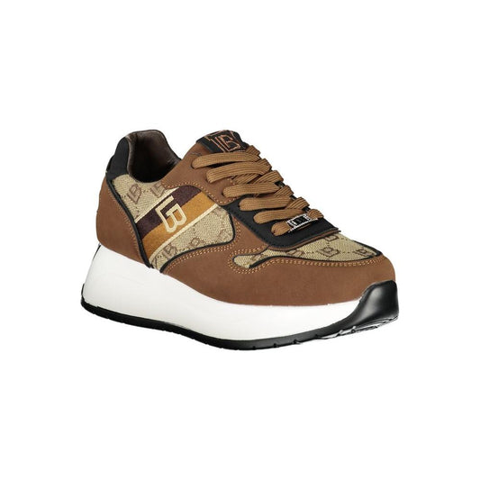 Laura Biagiotti Brown Polyester Sneaker Laura Biagiotti