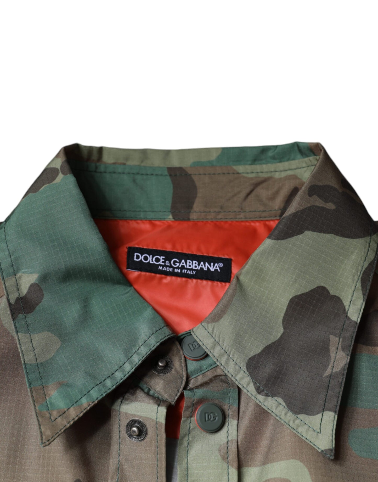 Dolce & Gabbana Multicolor Camouflage Button Down Shirt Dolce & Gabbana