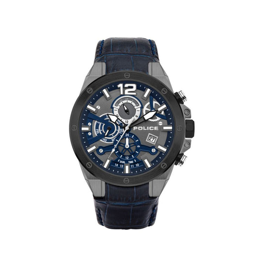 Police Blue Leather Watch Police