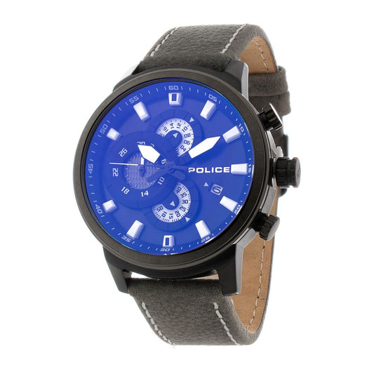 Police Gray Leather Watch Police