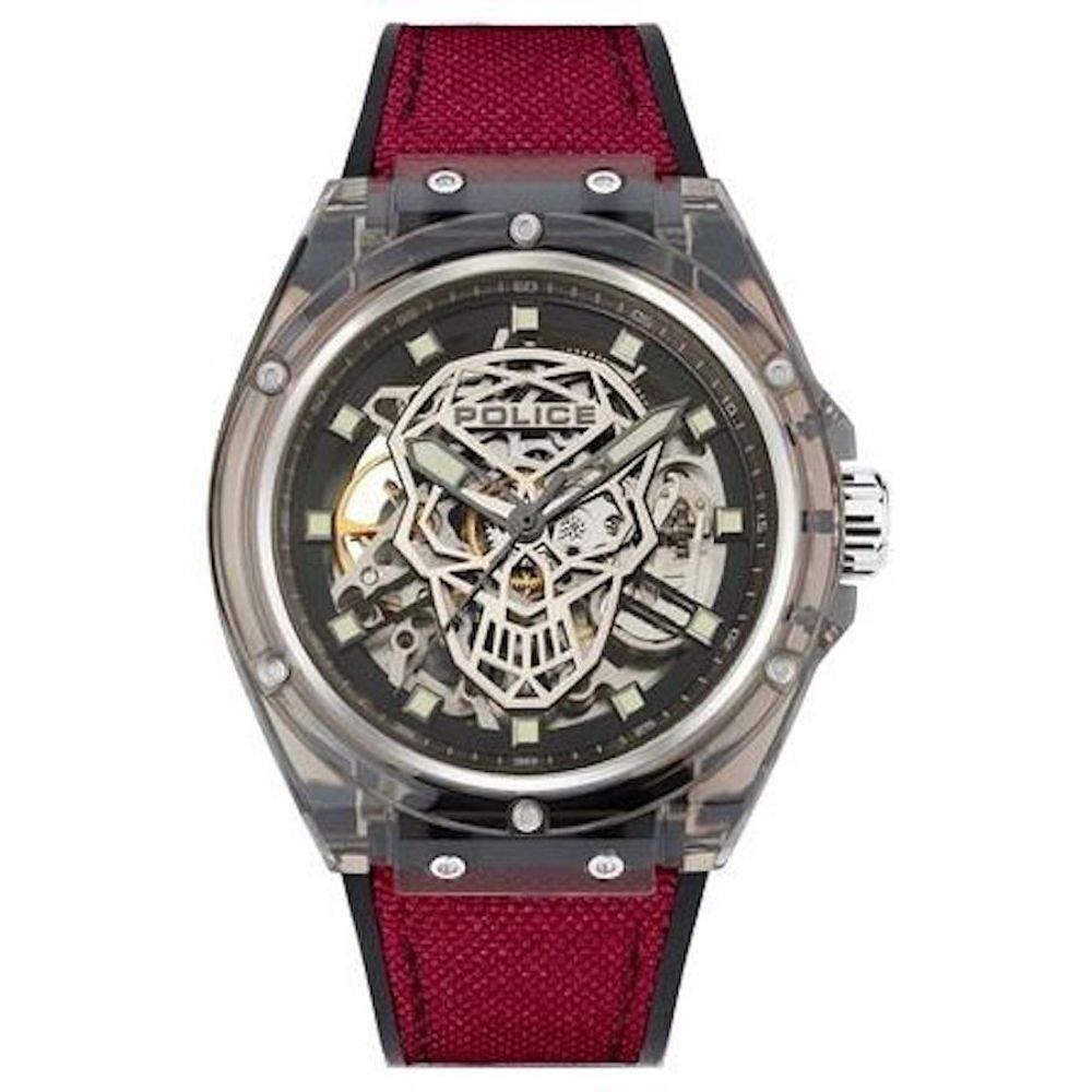 Police Red Silicone Watch Police