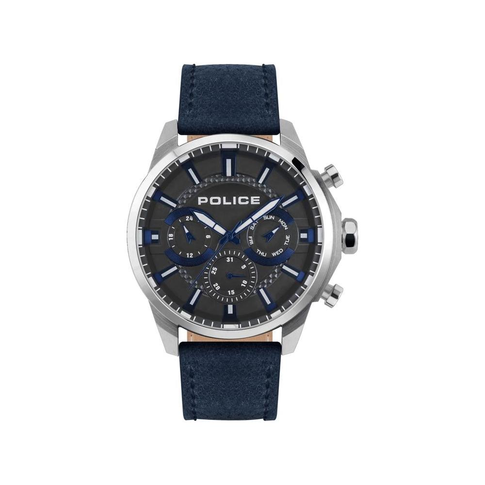 Police Blue Leather Watch Police