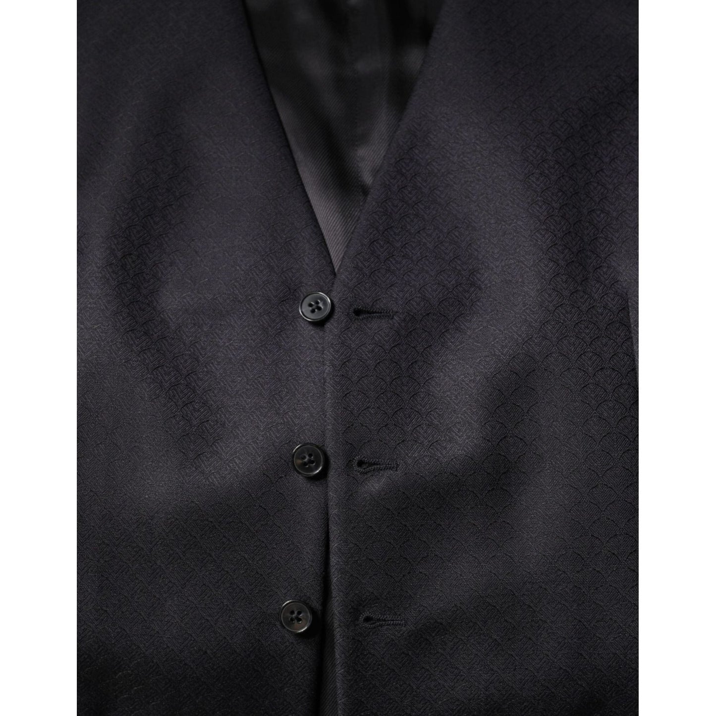 Dolce & Gabbana Black Wool Waistcoat Dress Formal Vest Dolce & Gabbana Dark Slate Gray