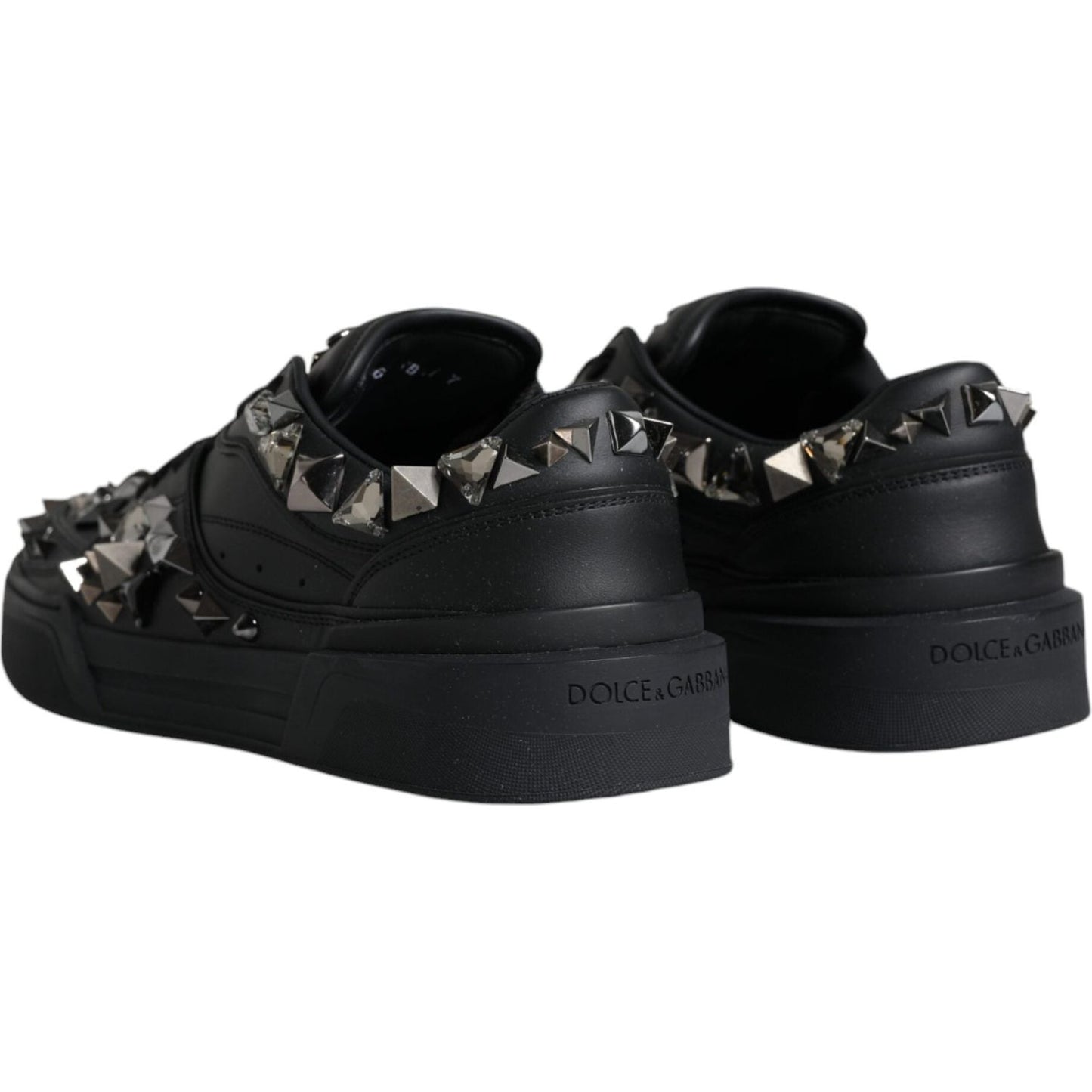 Dolce & Gabbana Black Studded Low Top Men Sneakers Shoes Dolce & Gabbana