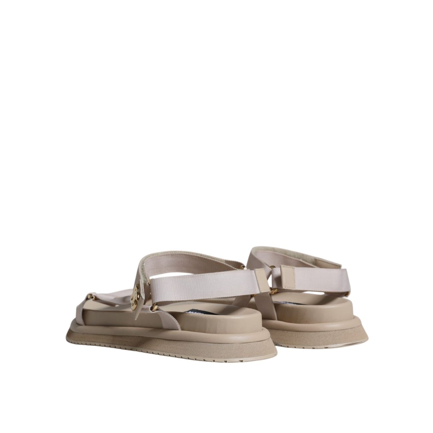 Dolce & Gabbana Beige Nappa Devotion Strap Men Sandals Shoes