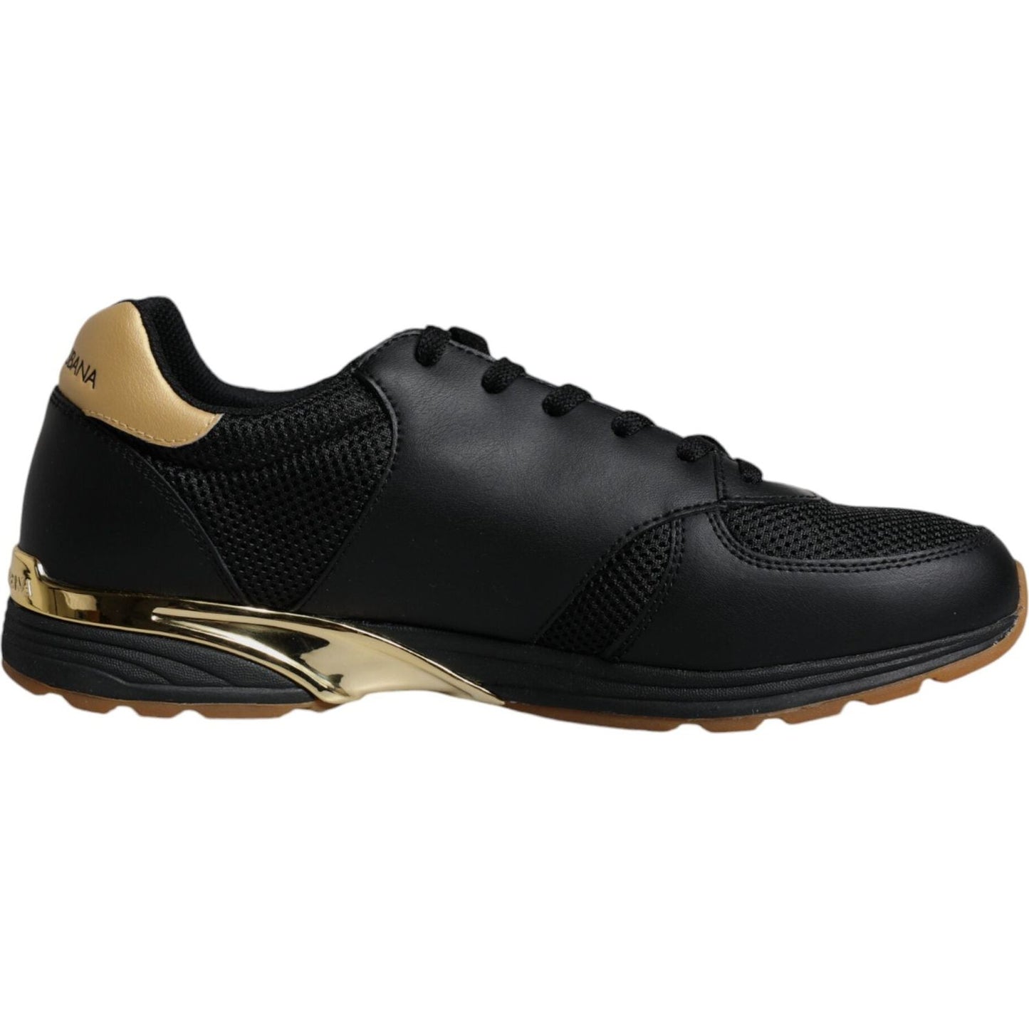 Dolce & Gabbana Black Logo Leather Casual Men Sneakers Shoes Dolce & Gabbana