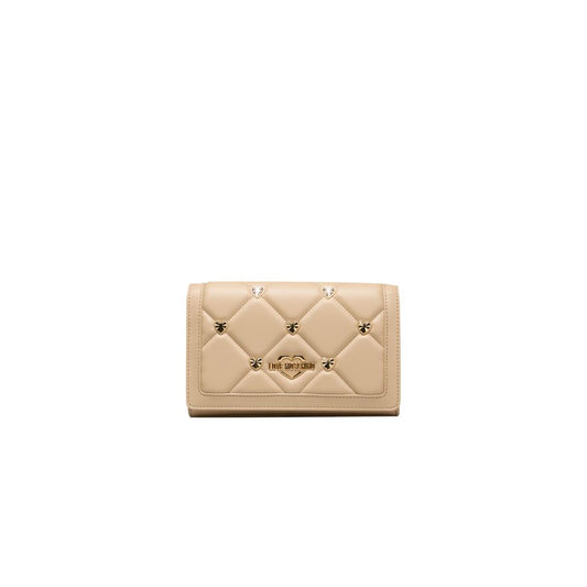 Love Moschino Beige Polyethylene Women Crossbody Bag Love Moschino