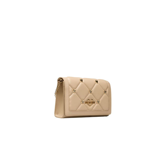 Love Moschino Beige Polyethylene Crossbody Bag Love Moschino