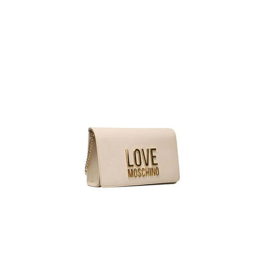 Love Moschino Beige Polyethylene Women Crossbody Bag Love Moschino