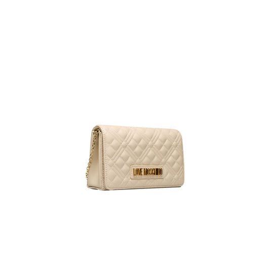 Love Moschino Beige Polyethylene Women Crossbody Bag Love Moschino