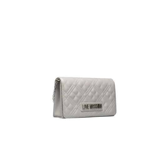 Love Moschino Silver Polyethylene Women Crossbody Bag Love Moschino