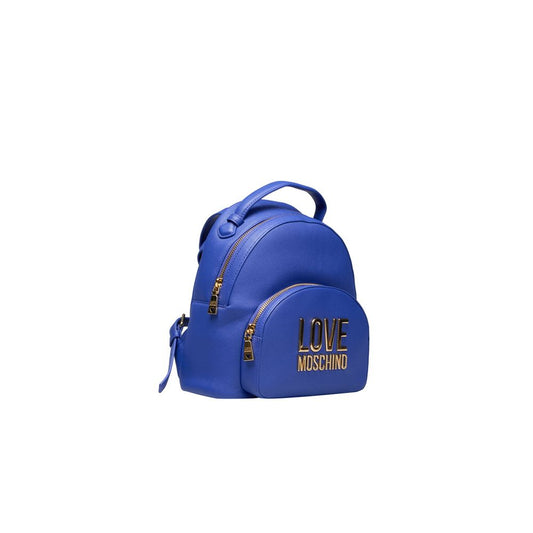 Love Moschino Blue Polyethylene Backpack Love Moschino