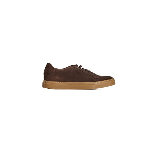 Roberto Pepe Luxury Brown Calfskin Men Sneaker Roberto Pepe Luxury