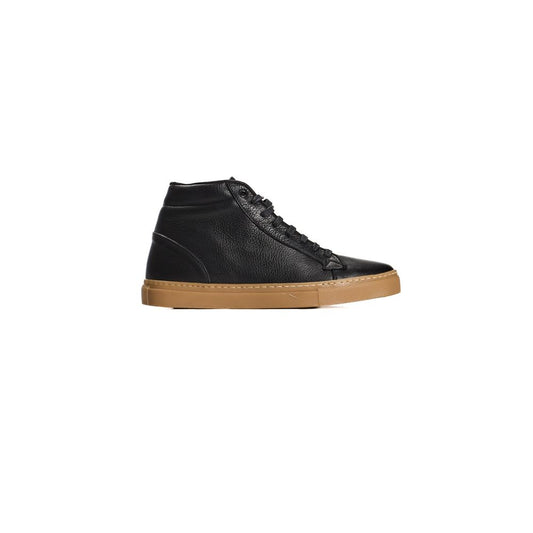 Roberto Pepe Luxury Black Calfskin Men Sneaker Roberto Pepe Luxury