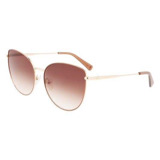 Longchamp Gold Metal Sunglasses