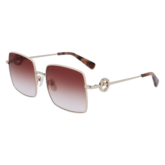 Longchamp Gold Metal Sunglasses Longchamp