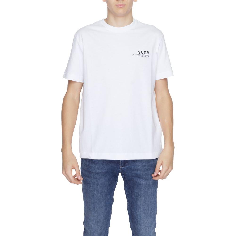 Suns White Cotton T-Shirt Suns