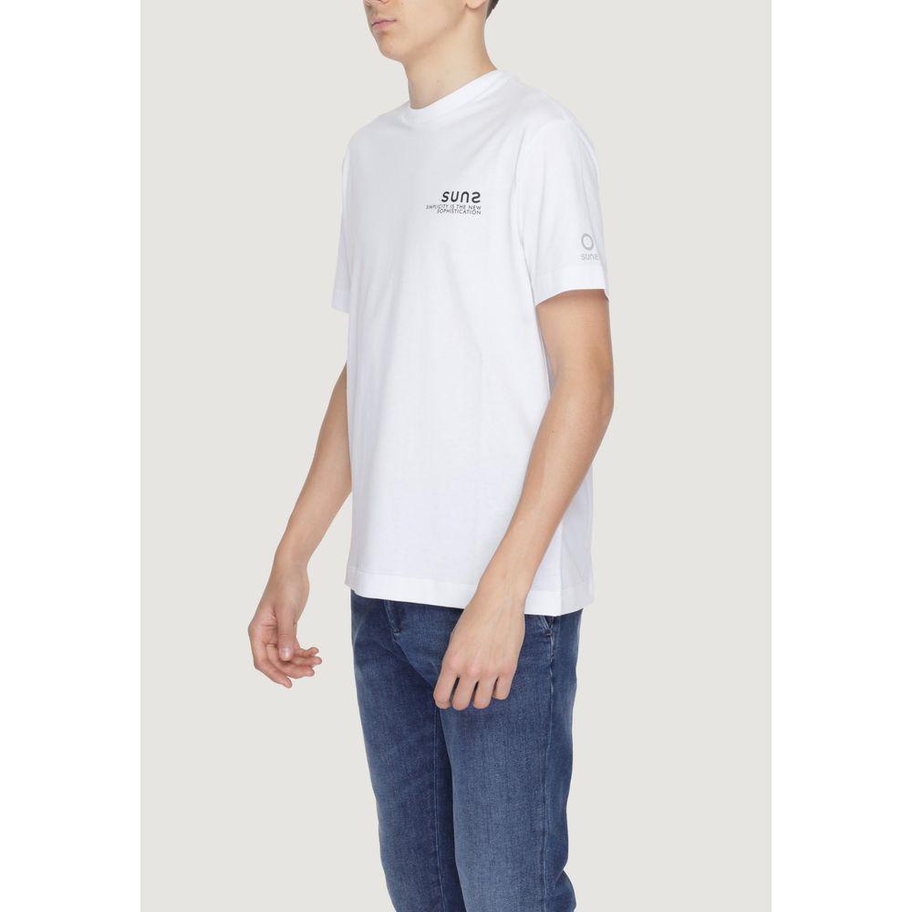 Suns White Cotton T-Shirt Suns