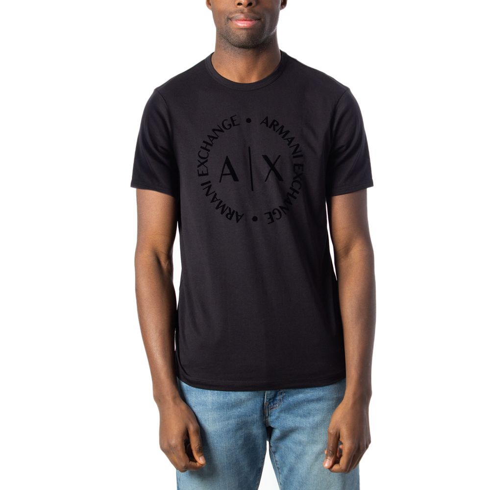 Armani Exchange Black Cotton T-Shirt Armani Exchange