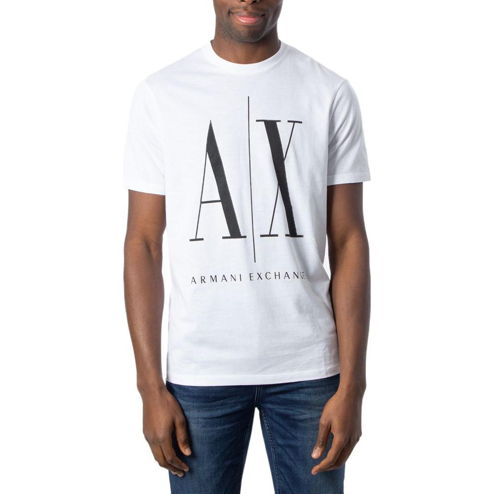 Armani Exchange White Cotton T-Shirt Armani Exchange