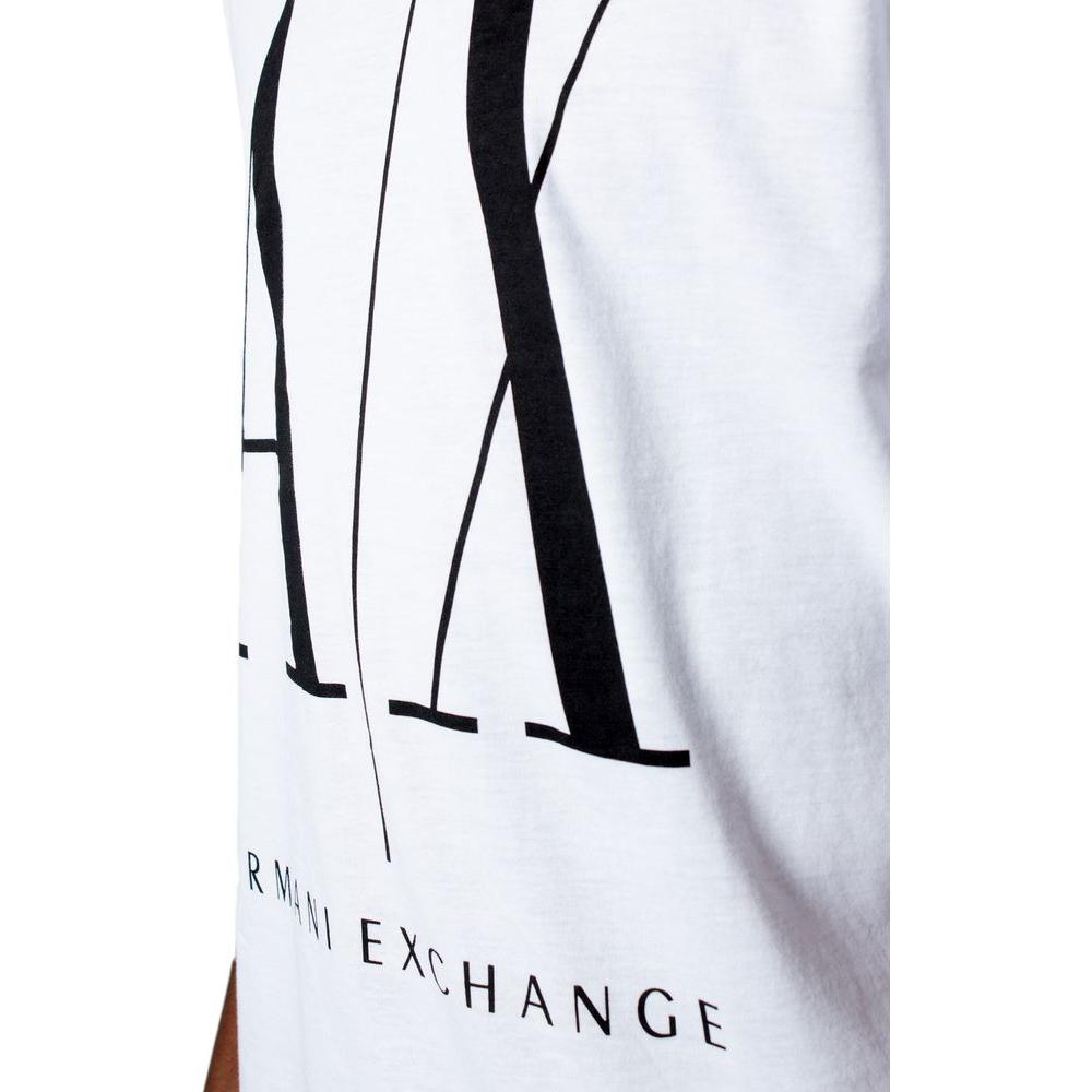 Armani Exchange White Cotton T-Shirt Armani Exchange