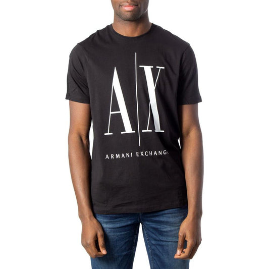 Armani Exchange Black Cotton T-Shirt Armani Exchange