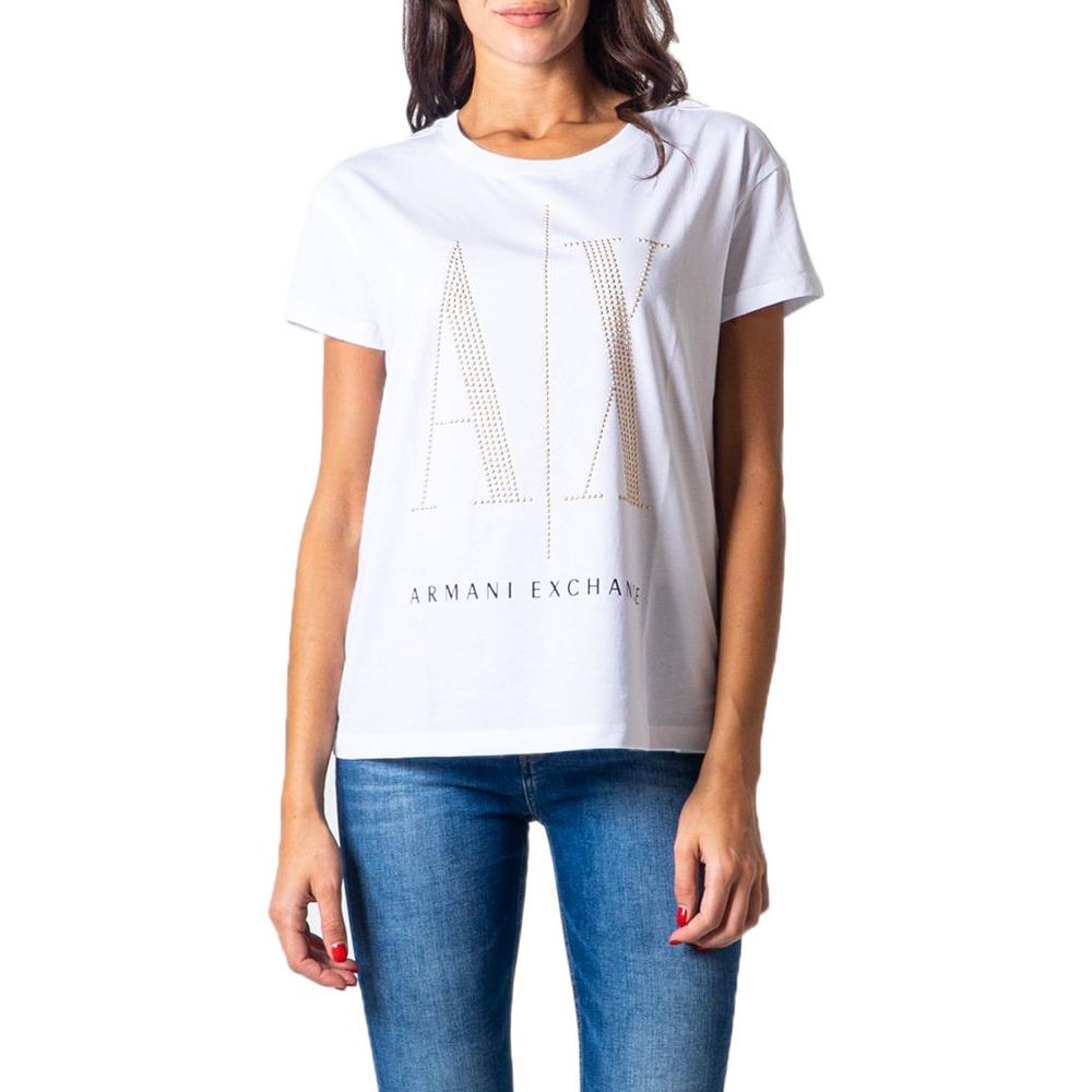 Armani Exchange White Cotton Tops & T-Shirt