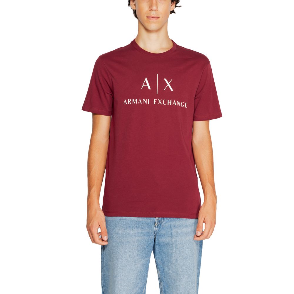 Armani Exchange Bordeaux Cotton T-Shirt Armani Exchange