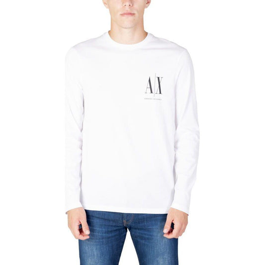 Armani Exchange White Cotton T-Shirt Armani Exchange