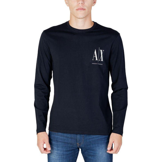 Armani Exchange Blue Cotton T-Shirt Armani Exchange