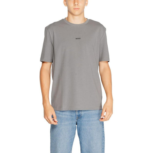 Hugo Boss Gray Cotton T-Shirt Hugo Boss