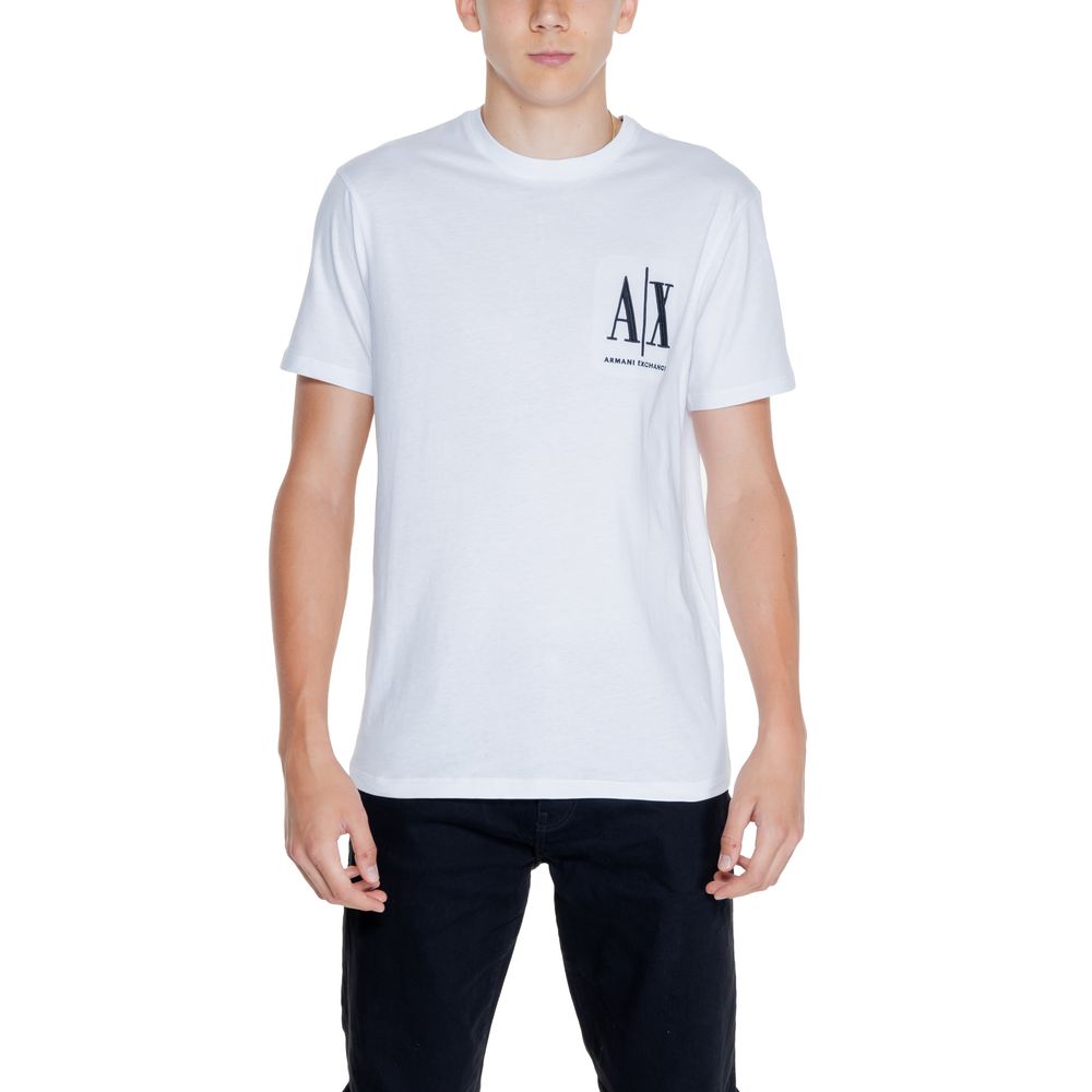 Armani Exchange Black And White Cotton T-Shirt Armani Exchange