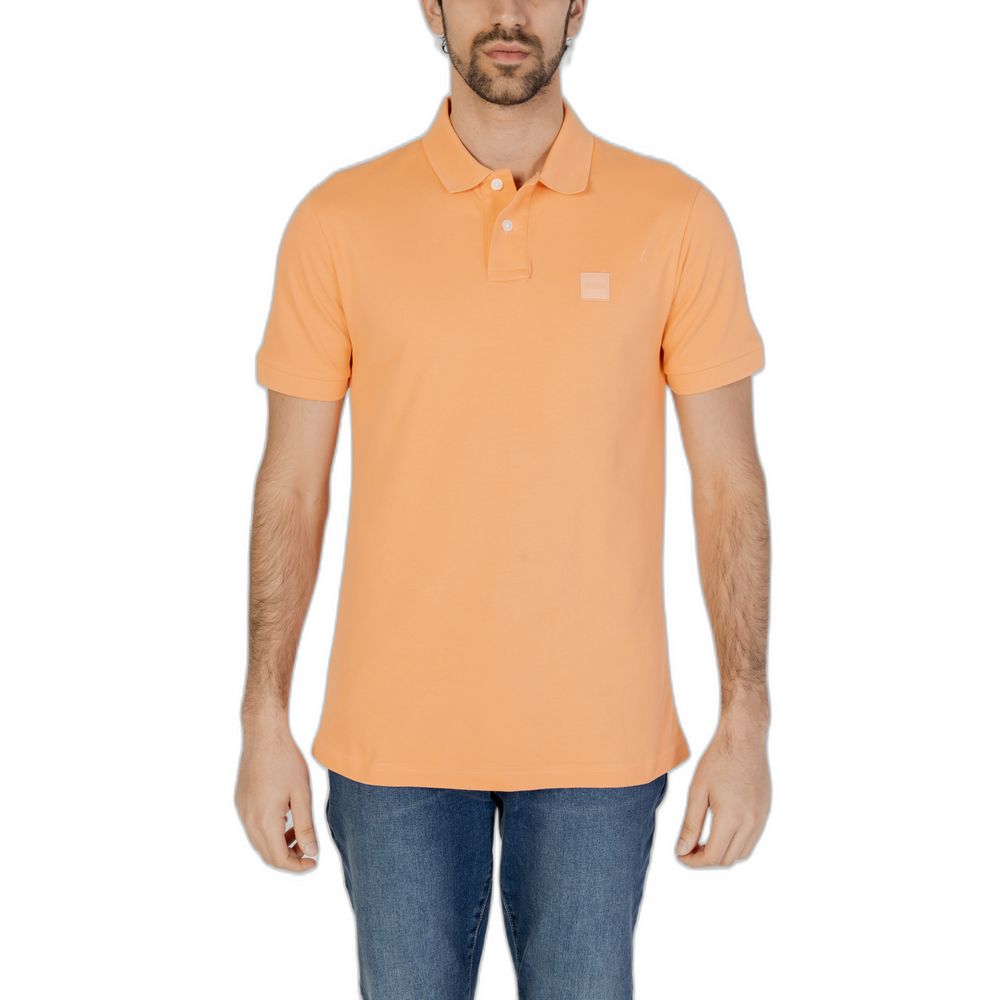 Hugo Boss Orange Cotton Polo Shirt Hugo Boss